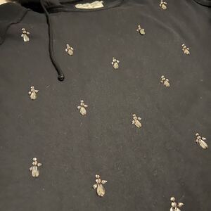 Evy’s Tree Wallis Black Hoodie with Embellishments